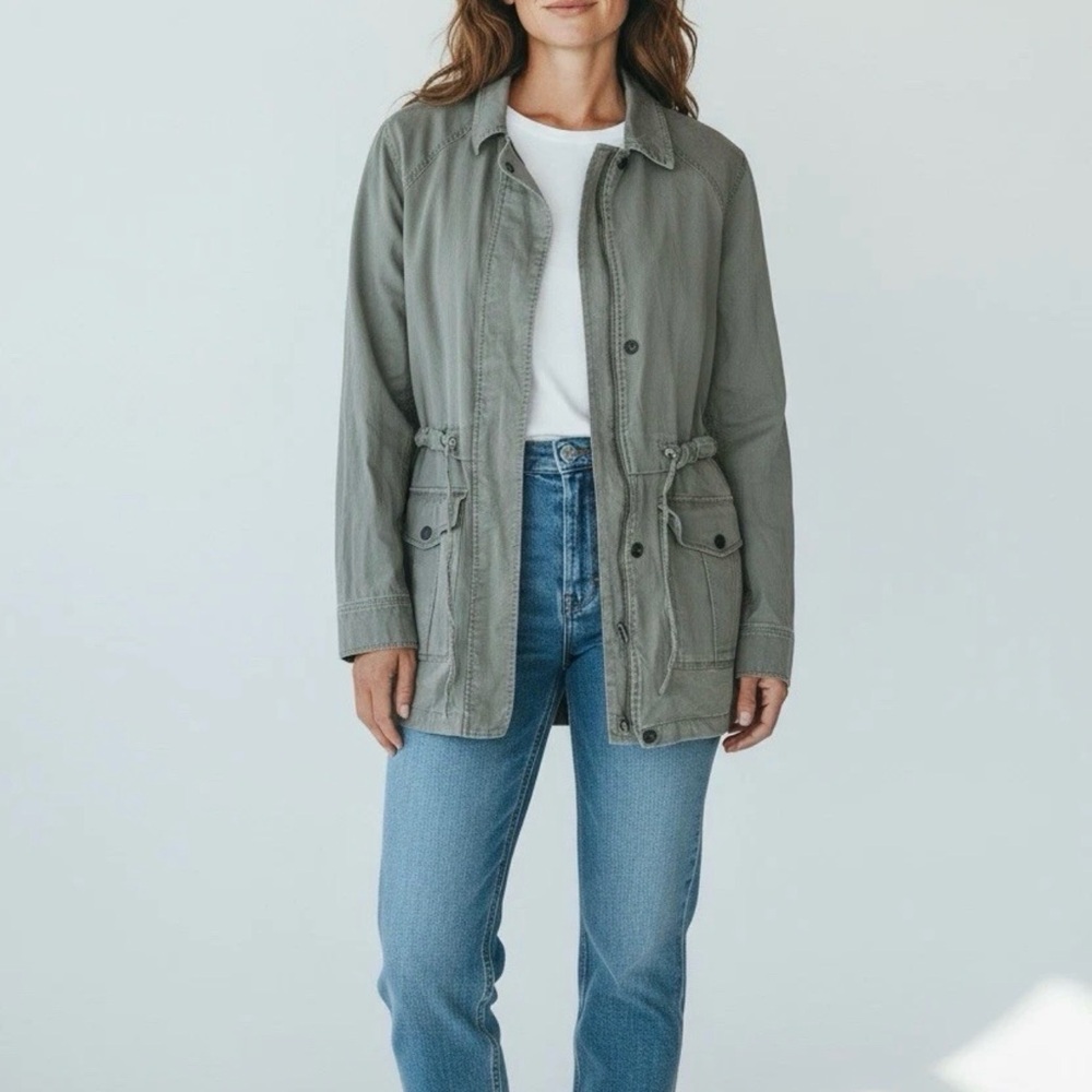 New Sanctuary Women’s Army Green Field Utility Jacket Sz Small S